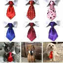 Dog Cat Striped Bow Tie Animal Striped Bowtie Collar Pet Adjustable Neck Tie 
