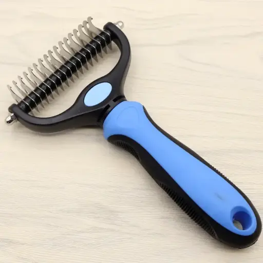 2 Sided Undercoat Rake for Cats Dogs brush